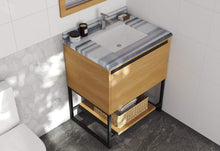 Load image into Gallery viewer, LAVIVA Vanity LAVIVA 313SMR-30CO-WS Alto 30 - California White Oak Cabinet + White Stripes Countertop