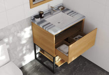 Load image into Gallery viewer, LAVIVA Vanity LAVIVA 313SMR-30CO-WS Alto 30 - California White Oak Cabinet + White Stripes Countertop