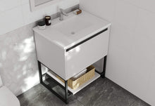 Load image into Gallery viewer, LAVIVA Vanity LAVIVA 313SMR-30W-MW Alto 30 - White Cabinet + Matte White VIVA Stone Solid Surface Countertop