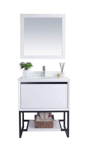 LAVIVA Vanity LAVIVA 313SMR-30W-PW Alto 30 - White Cabinet + Pure White Countertop