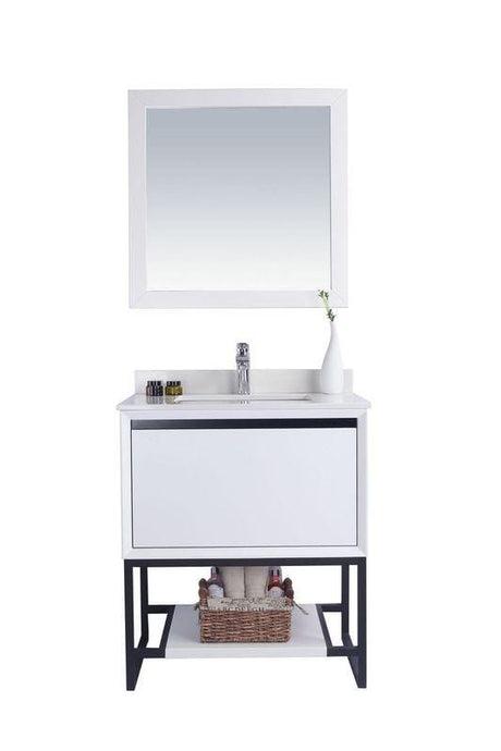 LAVIVA Vanity LAVIVA 313SMR-30W-WQ Alto 30 - White Cabinet + White Quartz Countertop