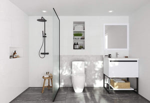 LAVIVA Vanity LAVIVA 313SMR-30W-WQ Alto 30 - White Cabinet + White Quartz Countertop