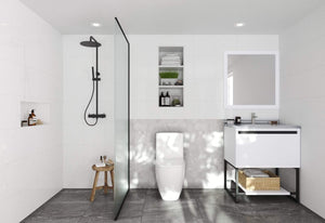 LAVIVA Vanity LAVIVA 313SMR-30W-WS Alto 30 - White Cabinet + White Stripes Countertop