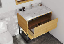 Load image into Gallery viewer, LAVIVA Vanity LAVIVA 313SMR-36CO-WC Alto 36 - California White Oak Cabinet + White Carrara Countertop