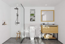 Load image into Gallery viewer, LAVIVA Vanity LAVIVA 313SMR-36CO-WS Alto 36 - California White Oak Cabinet + White Stripes Countertop