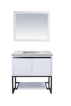 Load image into Gallery viewer, LAVIVA Vanity LAVIVA 313SMR-36W-MW Alto 36 - White Cabinet + Matte White VIVA Stone Solid Surface Countertop