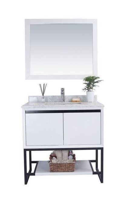 LAVIVA Vanity LAVIVA 313SMR-36W-WC Alto 36 - White Cabinet + White Carrara Countertop