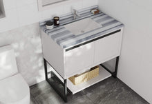 Load image into Gallery viewer, LAVIVA Vanity LAVIVA 313SMR-36W-WS Alto 36 - White Cabinet + White Stripes Countertop