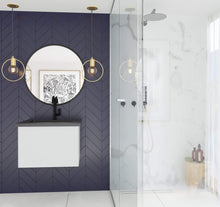 Load image into Gallery viewer, LAVIVA Vanity LAVIVA 313VTR-24CW-MB Vitri 24 - Cloud White Cabinet + Matte Black VIVA Stone Solid Surface Countertop