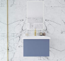 Load image into Gallery viewer, LAVIVA Vanity LAVIVA 313VTR-24NB-MW Vitri 24 - Nautical Blue Cabinet + Matte White VIVA Stone Solid Surface Countertop