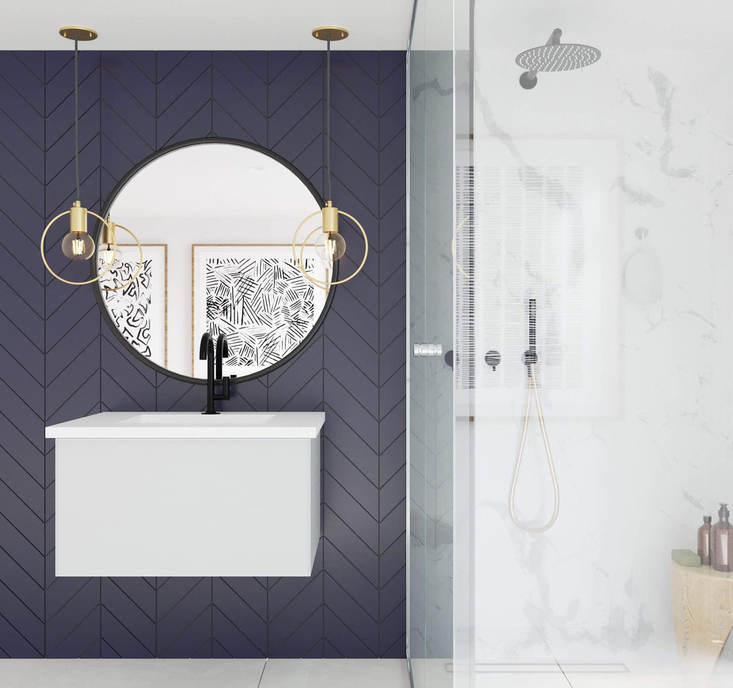 LAVIVA Vanity LAVIVA 313VTR-30CW-MW Vitri 30 - Cloud White Cabinet + Matte White VIVA Stone Solid Surface Countertop