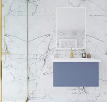 Load image into Gallery viewer, LAVIVA Vanity LAVIVA 313VTR-30NB-MW Vitri 30 - Nautical Blue Cabinet + Matte White VIVA Stone Solid Surface Countertop