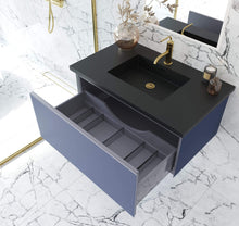 Load image into Gallery viewer, LAVIVA Vanity LAVIVA 313VTR-36NB-MB Vitri 36 - Nautical Blue Cabinet + Matte Black VIVA Stone Solid Surface Countertop