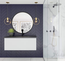 Load image into Gallery viewer, LAVIVA Vanity LAVIVA 313VTR-42CW-MB Vitri 42 - Cloud White Cabinet + Matte Black VIVA Stone Solid Surface Countertop