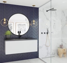 Load image into Gallery viewer, LAVIVA Vanity LAVIVA 313VTR-42CW-MB Vitri 42 - Cloud White Cabinet + Matte Black VIVA Stone Solid Surface Countertop