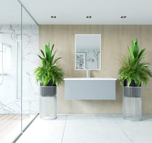 Load image into Gallery viewer, LAVIVA Vanity LAVIVA 313VTR-42FG-MW Vitri 42 - Fossil Grey Cabinet + Matte White VIVA Stone Solid Surface Countertop
