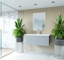 Load image into Gallery viewer, LAVIVA Vanity LAVIVA 313VTR-42FG-MW Vitri 42 - Fossil Grey Cabinet + Matte White VIVA Stone Solid Surface Countertop