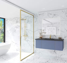 Load image into Gallery viewer, LAVIVA Vanity LAVIVA 313VTR-48NB-MB Vitri 48 - Nautical Blue Cabinet + Matte Black VIVA Stone Solid Surface Countertop