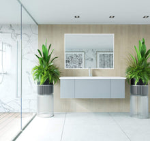 Load image into Gallery viewer, LAVIVA Vanity LAVIVA 313VTR-54FG-MW Vitri 54 - Fossil Grey Cabinet + Matte White VIVA Stone Solid Surface Countertop