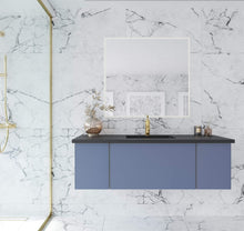 Load image into Gallery viewer, LAVIVA Vanity LAVIVA 313VTR-54NB-MB Vitri 54 - Nautical Blue Cabinet + Matte Black VIVA Stone Solid Surface Countertop