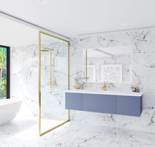 Load image into Gallery viewer, LAVIVA Vanity LAVIVA 313VTR-66NB-MW Vitri 66 - Nautical Blue Cabinet + Matte White VIVA Stone Solid Surface Countertop