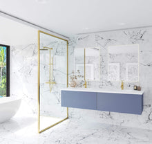 Load image into Gallery viewer, LAVIVA Vanity LAVIVA 313VTR-72DNB-MW Vitri 72 - Nautical Blue Double Sink  Cabinet + Matte White VIVA Stone Solid Surface Double Sink Countertop
