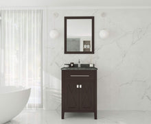 Load image into Gallery viewer, LAVIVA Vanity LAVIVA 313YG319-24B-BW Wimbledon - 24 - Brown Cabinet + Black Wood Counter