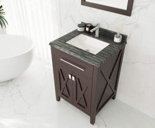 Load image into Gallery viewer, LAVIVA Vanity LAVIVA 313YG319-24B-BW Wimbledon - 24 - Brown Cabinet + Black Wood Counter