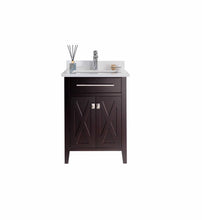 Load image into Gallery viewer, LAVIVA Vanity LAVIVA 313YG319-24B-WQ Wimbledon - 24 - Brown Cabinet + White Quartz Counter