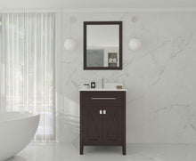 Load image into Gallery viewer, LAVIVA Vanity LAVIVA 313YG319-24B-WQ Wimbledon - 24 - Brown Cabinet + White Quartz Counter