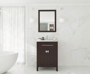 LAVIVA Vanity LAVIVA 313YG319-24B-WS Wimbledon - 24 - Brown Cabinet + White Stripes Counter