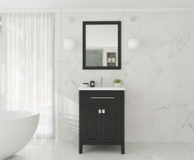 Load image into Gallery viewer, LAVIVA Vanity LAVIVA 313YG319-24E-MW Wimbledon - 24 - Espresso Cabinet + Matte White VIVA Stone Solid Surface Countertop