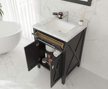 Load image into Gallery viewer, LAVIVA Vanity LAVIVA 313YG319-24E-WC Wimbledon - 24 - Espresso Cabinet + White Carrera Counter