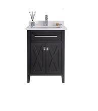 Load image into Gallery viewer, LAVIVA Vanity LAVIVA 313YG319-24E-WQ Wimbledon - 24 - Espresso Cabinet + White Quartz Counter