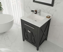 Load image into Gallery viewer, LAVIVA Vanity LAVIVA 313YG319-24E-WQ Wimbledon - 24 - Espresso Cabinet + White Quartz Counter