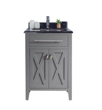 Load image into Gallery viewer, LAVIVA Vanity LAVIVA 313YG319-24G-BW Wimbledon - 24 - Grey Cabinet + Black Wood Counter