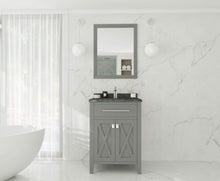 Load image into Gallery viewer, LAVIVA Vanity LAVIVA 313YG319-24G-BW Wimbledon - 24 - Grey Cabinet + Black Wood Counter