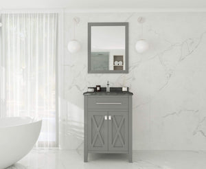 LAVIVA Vanity LAVIVA 313YG319-24G-BW Wimbledon - 24 - Grey Cabinet + Black Wood Counter