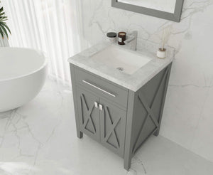 LAVIVA Vanity LAVIVA 313YG319-24G-WC Wimbledon - 24 - Grey Cabinet + White Carrera Counter