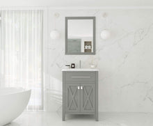 Load image into Gallery viewer, LAVIVA Vanity LAVIVA 313YG319-24G-WC Wimbledon - 24 - Grey Cabinet + White Carrera Counter