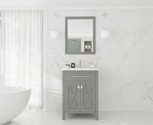 LAVIVA Vanity LAVIVA 313YG319-24G-WC Wimbledon - 24 - Grey Cabinet + White Carrera Counter