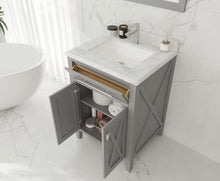 Load image into Gallery viewer, LAVIVA Vanity LAVIVA 313YG319-24G-WQ Wimbledon - 24 - Grey Cabinet + White Quartz Counter