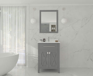 LAVIVA Vanity LAVIVA 313YG319-24G-WQ Wimbledon - 24 - Grey Cabinet + White Quartz Counter