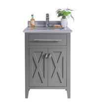 Load image into Gallery viewer, LAVIVA Vanity LAVIVA 313YG319-24G-WS Wimbledon - 24 - Grey Cabinet + White Stripes Counter