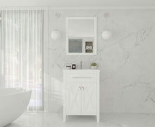 Load image into Gallery viewer, LAVIVA Vanity LAVIVA 313YG319-24W-MW Wimbledon - 24 - White Cabinet + Matte White VIVA Stone Solid Surface Countertop