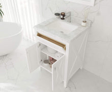 Load image into Gallery viewer, LAVIVA Vanity LAVIVA 313YG319-24W-WC Wimbledon - 24 - White Cabinet + White Carrera Counter