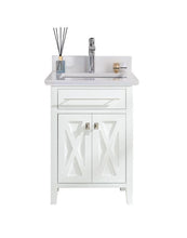 Load image into Gallery viewer, LAVIVA Vanity LAVIVA 313YG319-24W-WQ Wimbledon - 24 - White Cabinet + White Quartz Counter