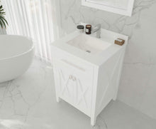 Load image into Gallery viewer, LAVIVA Vanity LAVIVA 313YG319-24W-WQ Wimbledon - 24 - White Cabinet + White Quartz Counter