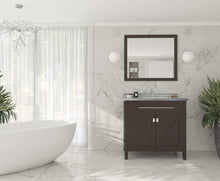 Load image into Gallery viewer, LAVIVA Vanity LAVIVA 313YG319-36B-WS Wimbledon - 36 - Brown Cabinet + White Stripes Counter
