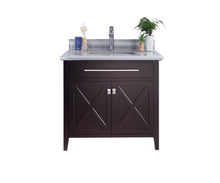 Load image into Gallery viewer, LAVIVA Vanity LAVIVA 313YG319-36B-WS Wimbledon - 36 - Brown Cabinet + White Stripes Counter